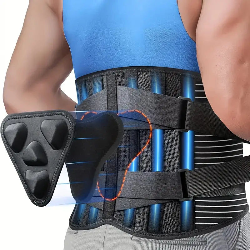 Brace Back With Massaging Pad, Lumbar Support Belt Fall 2026 Wellness, Lower Back Pain Relief