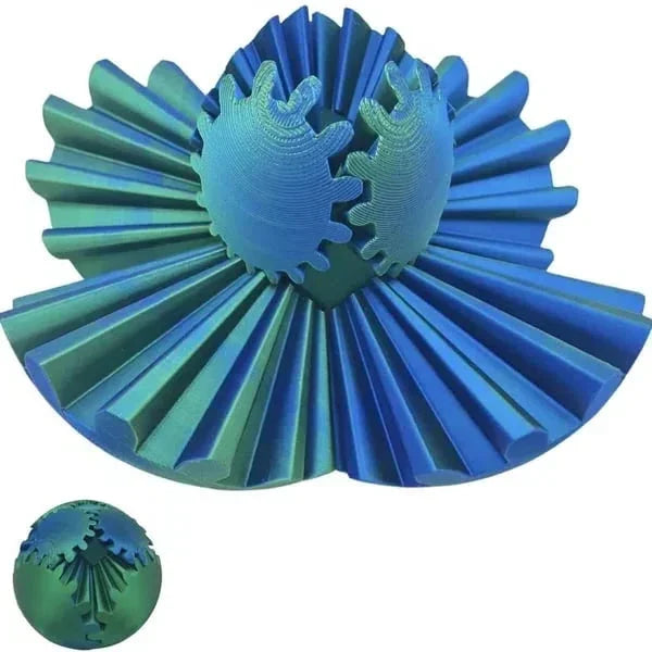 Gear Fidget Ball Steampunk 3D Printed Stress Relief