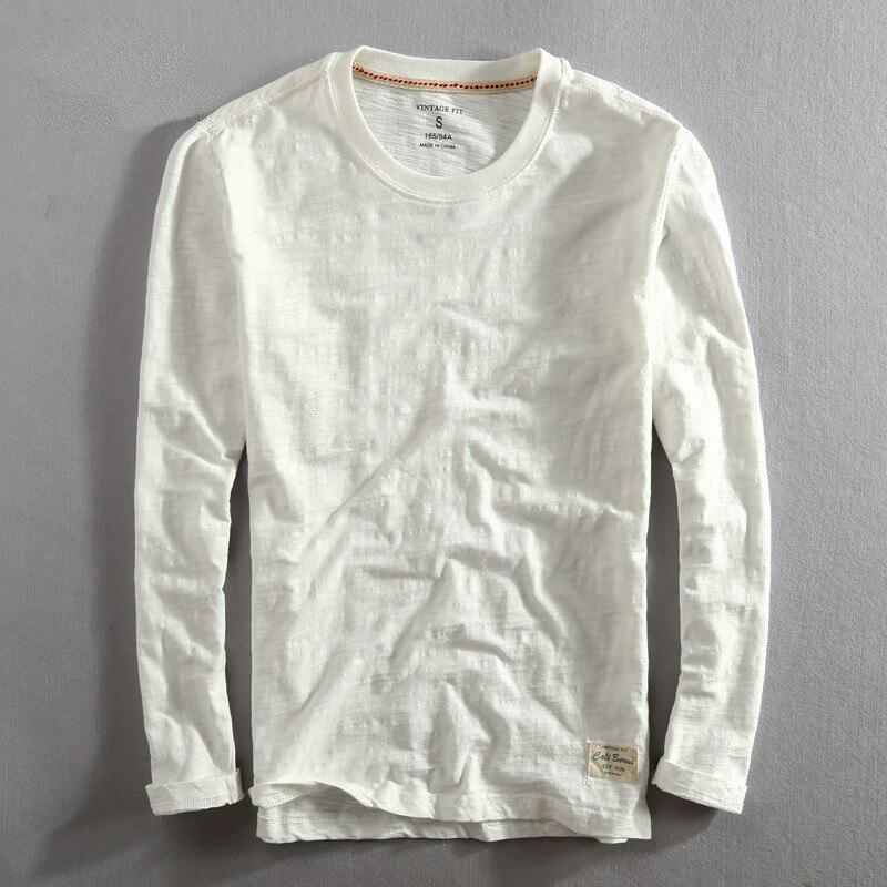 Light Men's Pullover - Crew Neck, Slub Cotton, Casual