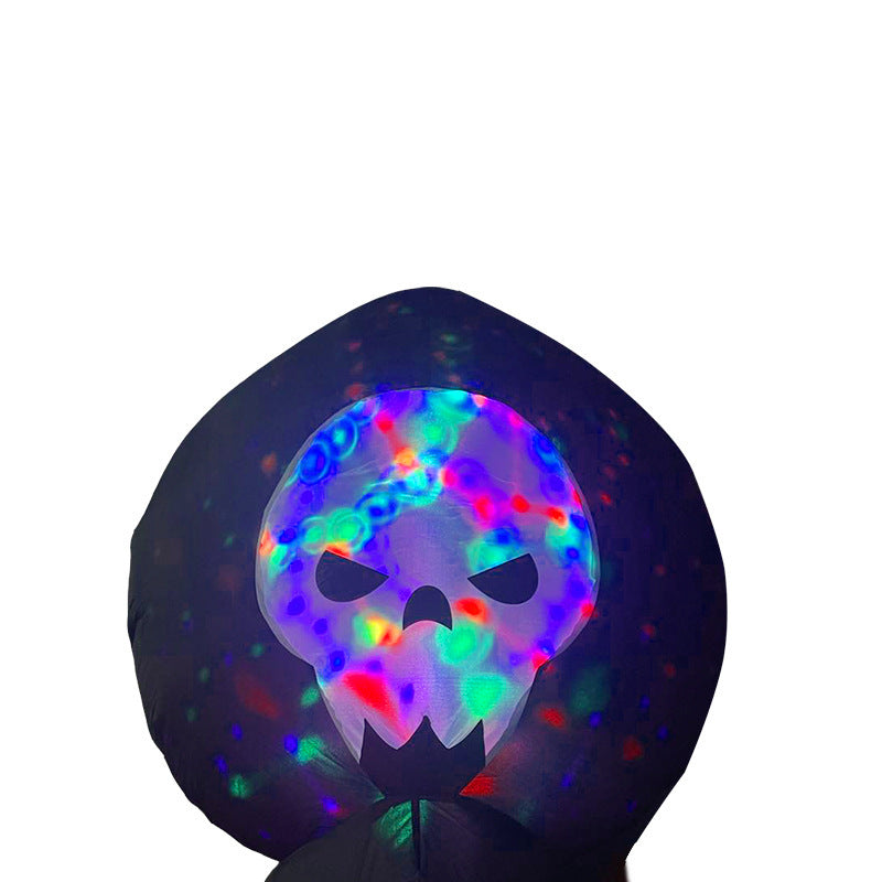 Spider Inflatable With LED Skull Abdomen Halloween Decor