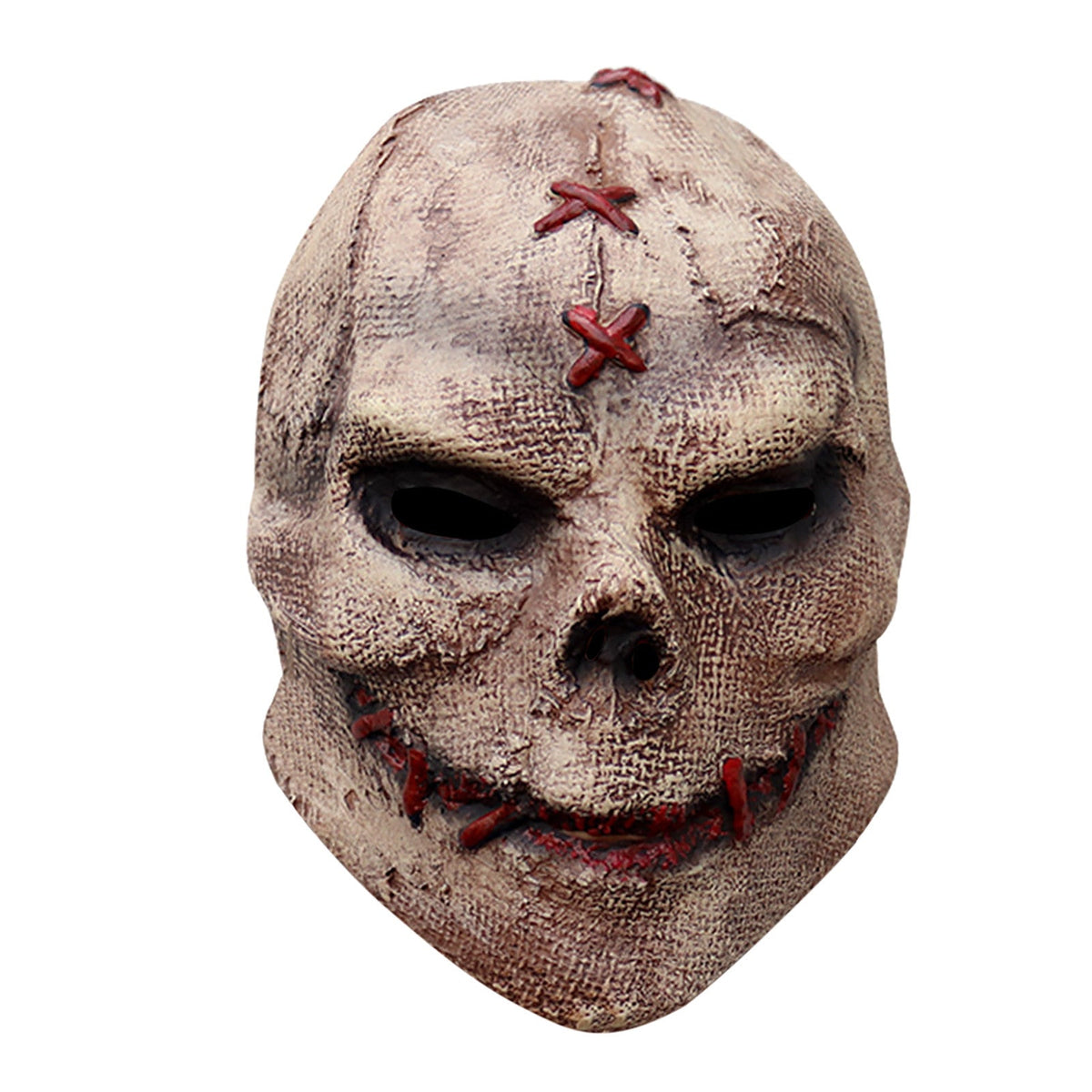 Latex Stitched Horror Mask Brown Halloween 2025 Cosplay