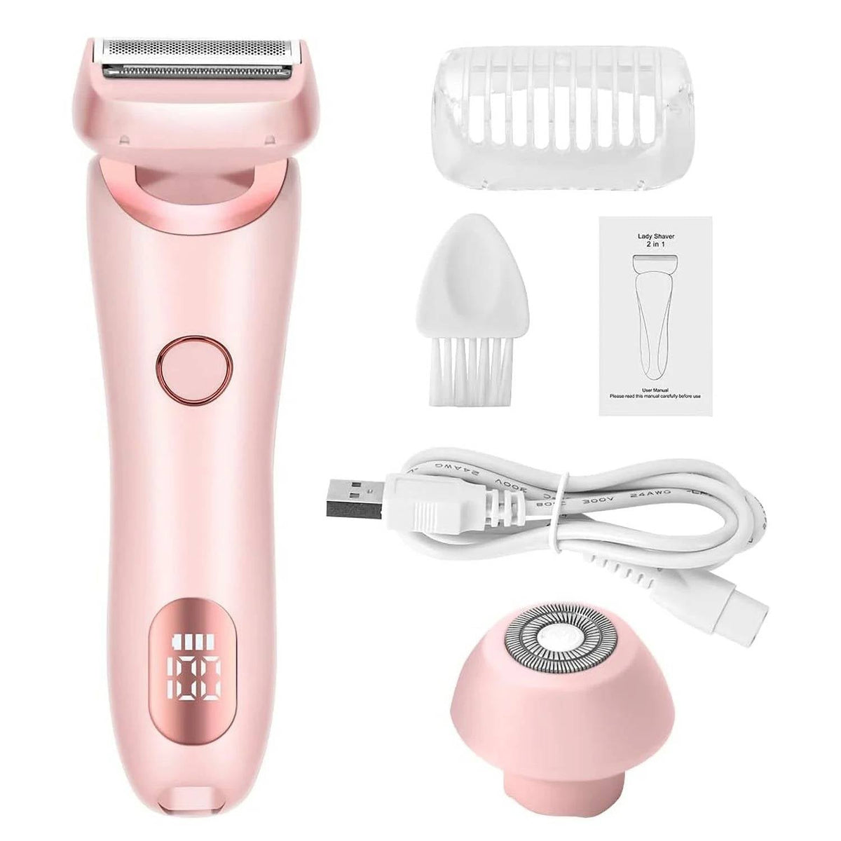 Motor-Driven Shaver 3D Floating Blade Dual-Head Water-Resistant Wet Dry Use Gentle Painless Hair Removal Fall 2025 Self-Maintenance Gift