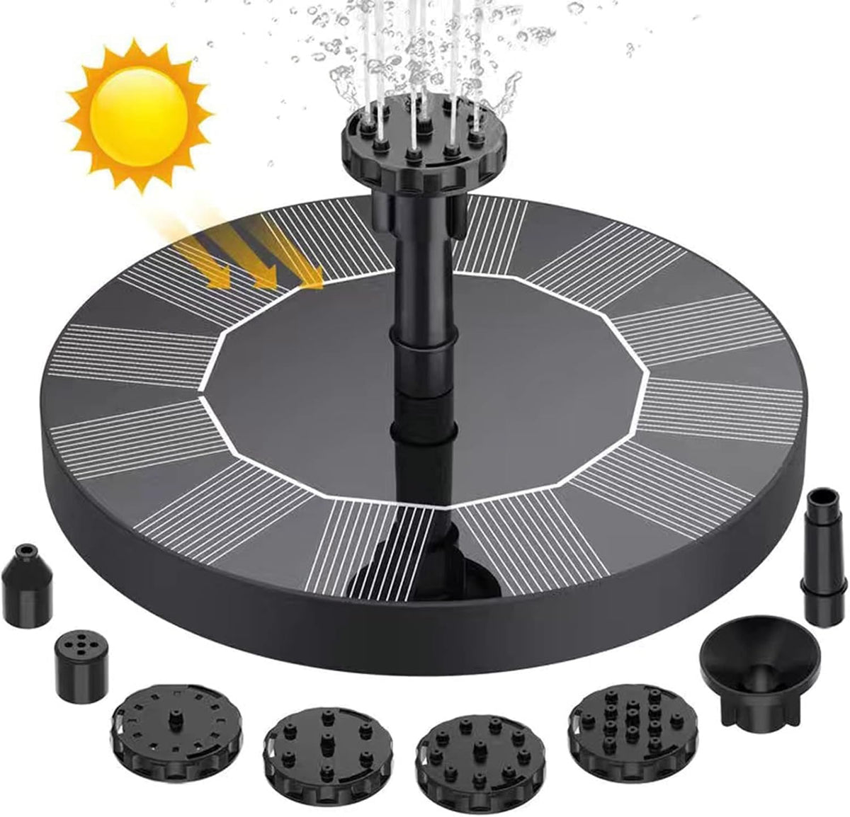 Fountain Solar Pump Floating Pond Water Feature Summer 2026 Eco Friendly Backyard Decor