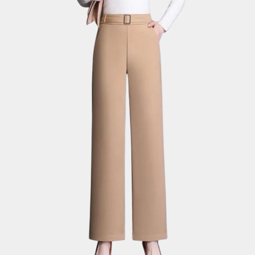Bequeme Damenhose – weite Beine, hochwertiges Polyester, für den Sommer 4