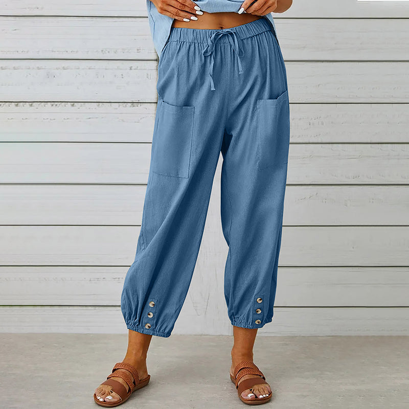 Bequeme und flexible Freizeithosen für Damen – elastischer Bund, weicher Stoff, für Alltag und Sport 9