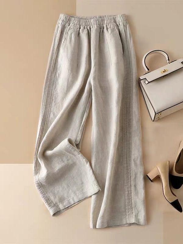 Bequeme und vielseitige Damenhose – weite Baumwollstoffhose, für Alltag und Freizeit 2