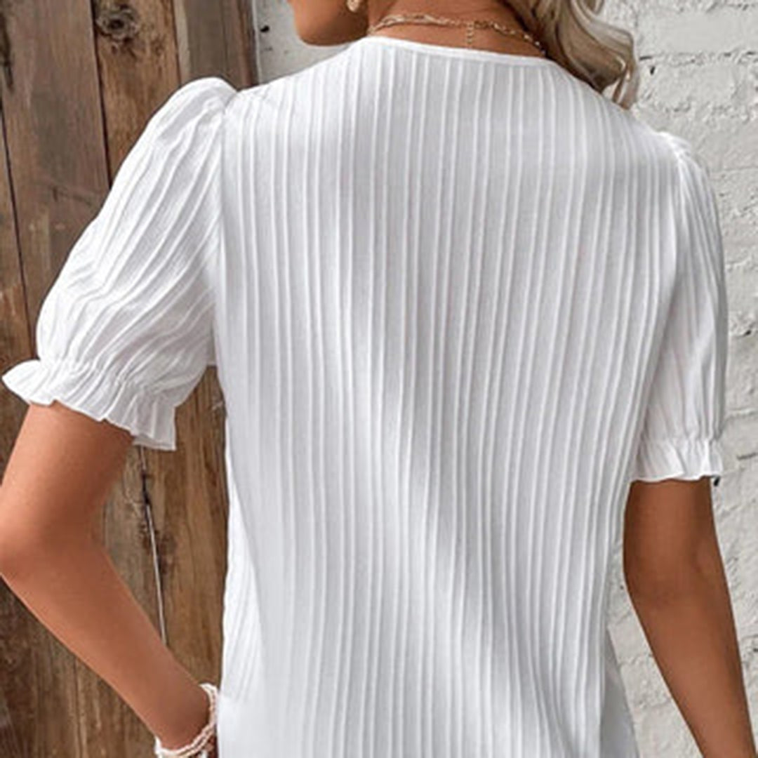 Breathable women's blouse – relaxed fit, polyester, perfect for summer tops 6