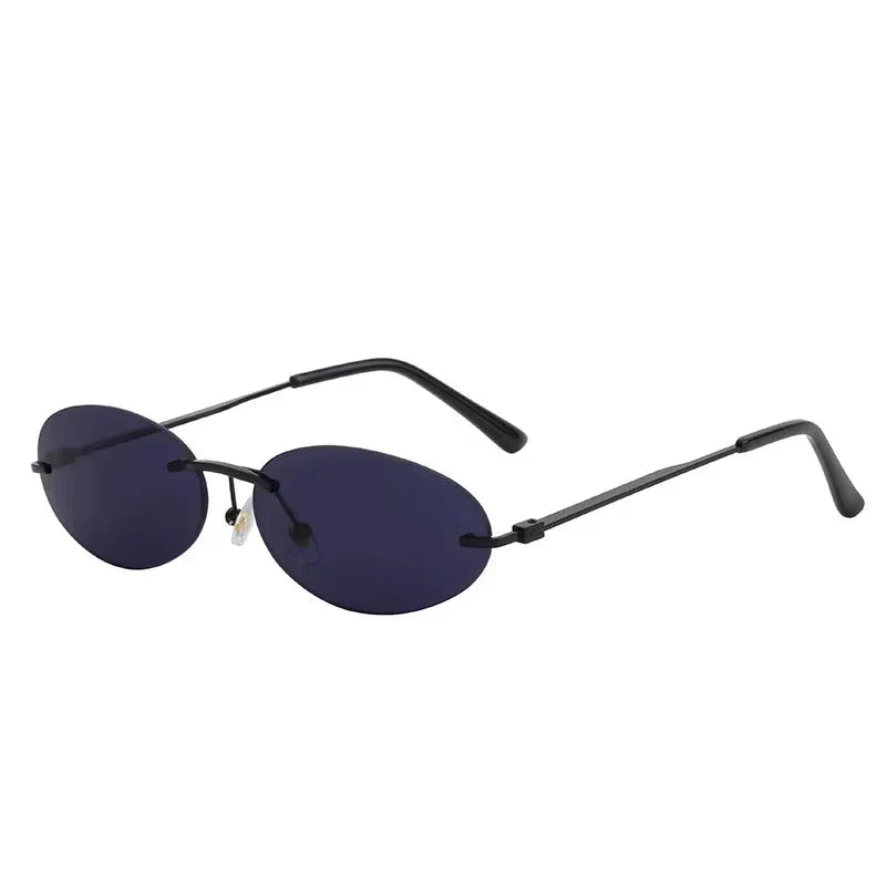 Leichte unisex Sonnenbrille – randlos oval, hochwertiger Kunststoff, für Strand und Stadt 13