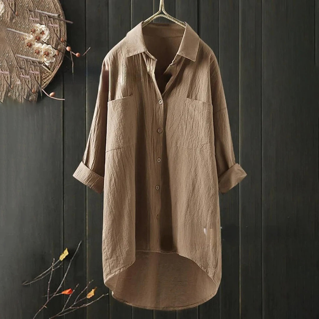 Luftige Damenbluse – lange Ärmel, hochwertiges Polyester, für Büro und Freizeit 9