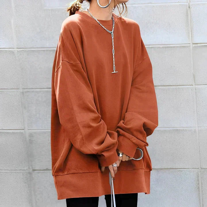Cozy Oversized Womens Pullover - Relaxed Drop Shoulder Knit