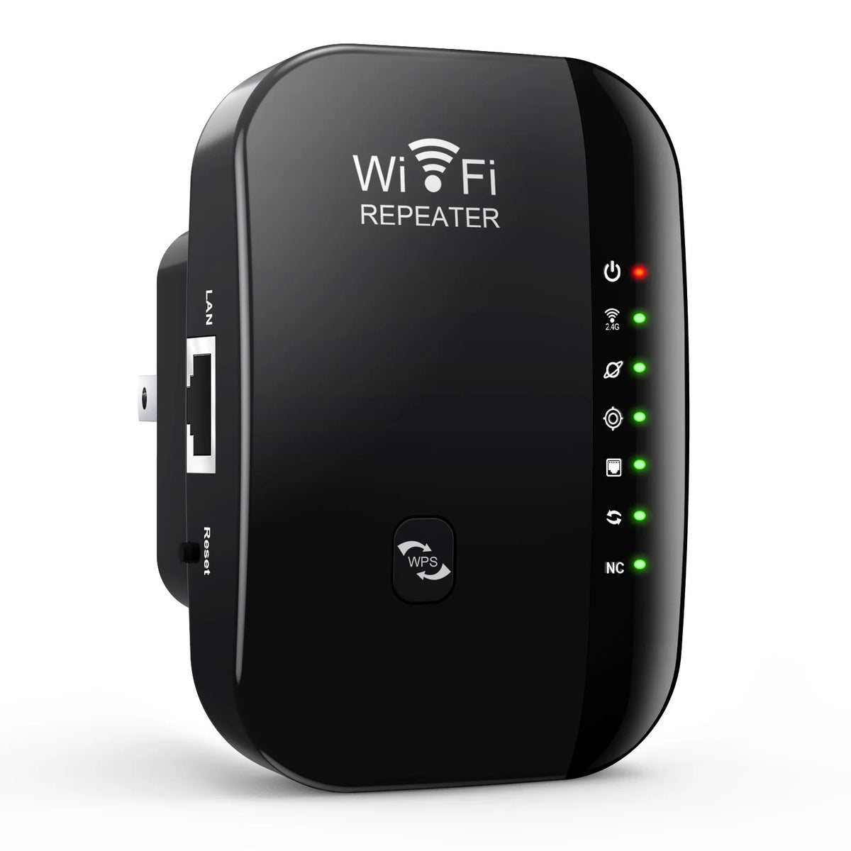 Cordless Repeater with WPS for Household Network Boost 2026 – WiFi Range Extender 300Mbps 2.4GHz