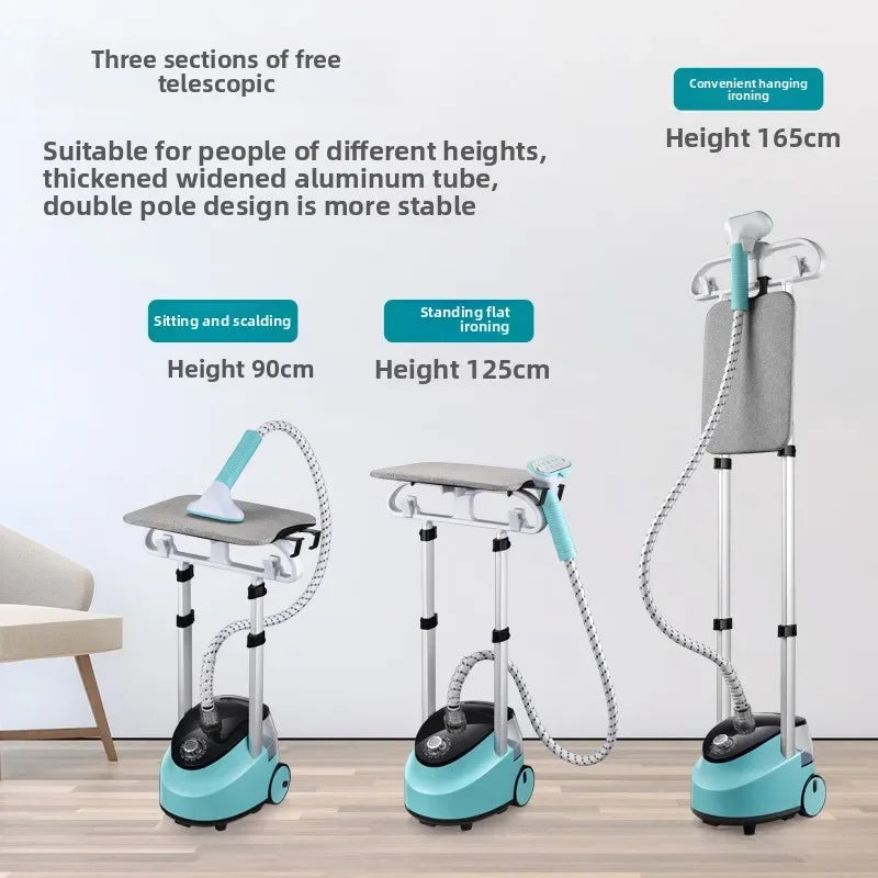 Steamer Garment Dual Rod Standing Upright Ironing System Fall 2025 1.8L Water Tank Fast Heating 2000W