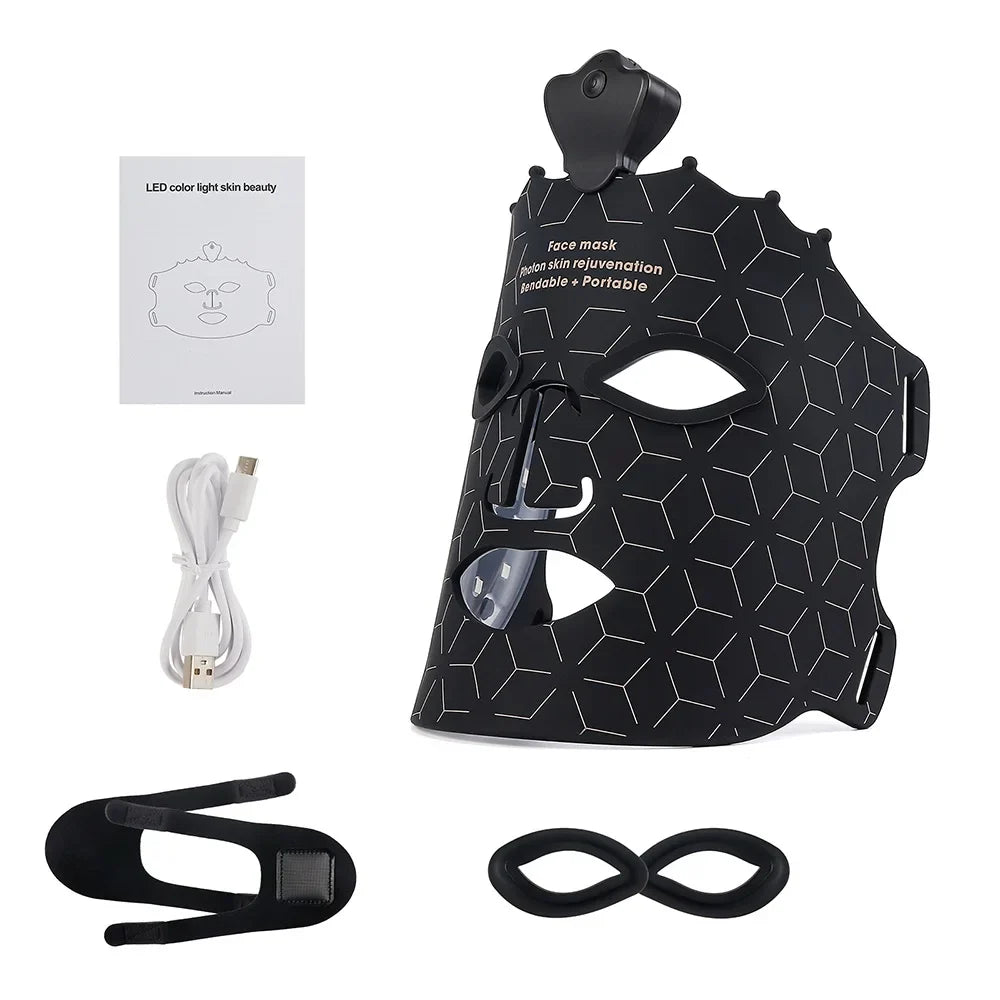 LED Mask Photon Silicone Face Mask 7 Colors Light Therapy Spring 2026 Skin Rejuvenation And Brightening Cordless