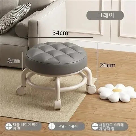 Child Rolling Stool Multi Functional Shoe Changing Seat