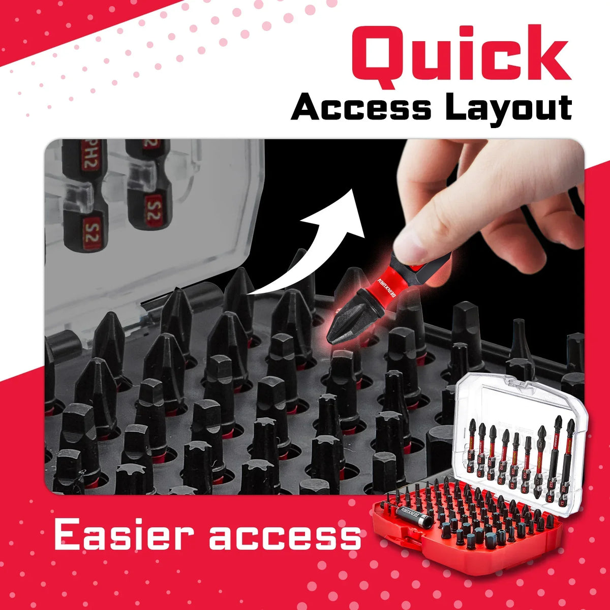 Impact Driver Bit Kit 83-Piece S2 Steel Magnetic Bits With Socket Adapter Case Fall 2025 DIY Essential