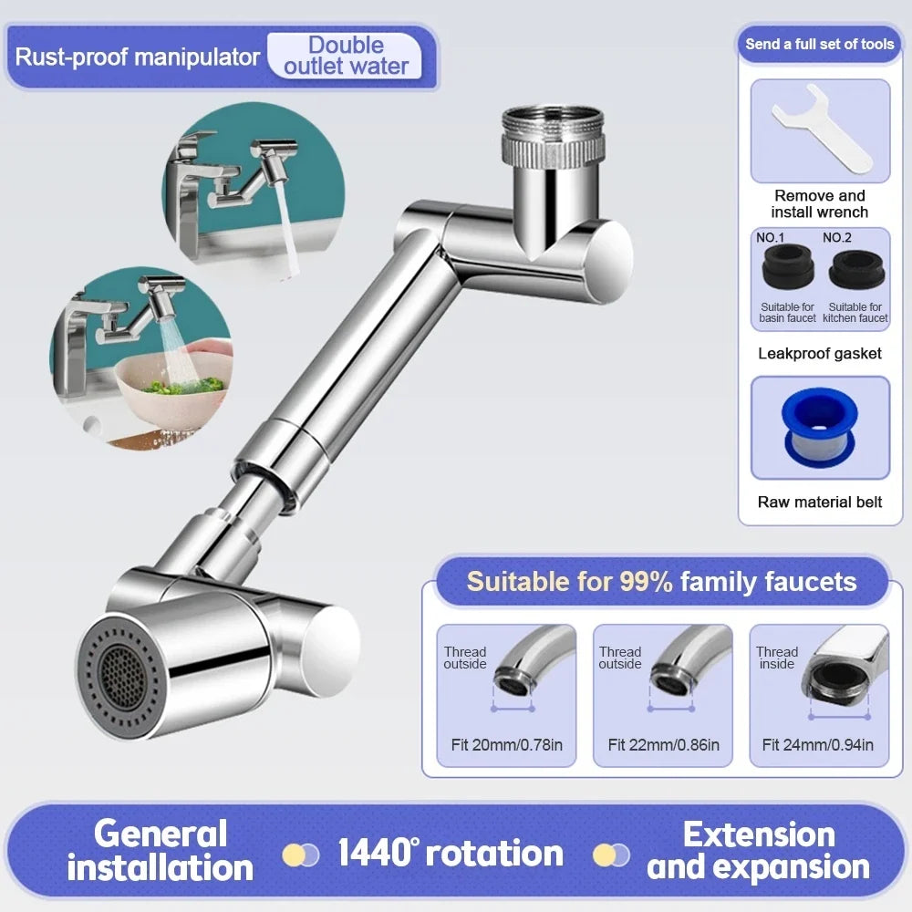 Faucet Extender 360° Swivel Robotic Arm Kitchen Sink Aerator, TikTok Viral Spring 2026 Minimizes Splash