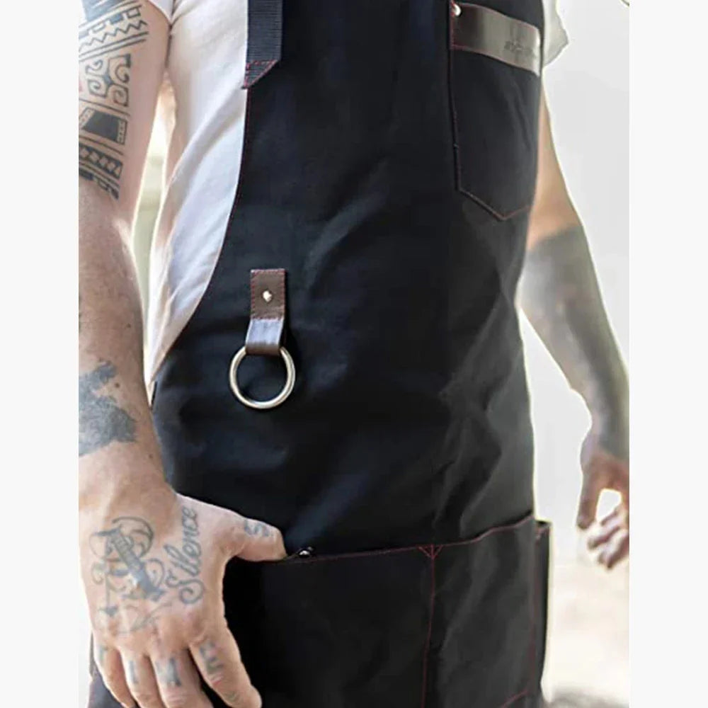 Chef Apron Canvas Work Apron Fall 2025 Pro-Grade Water-Resistant Cooking Apron With Pockets Sturdy Gift