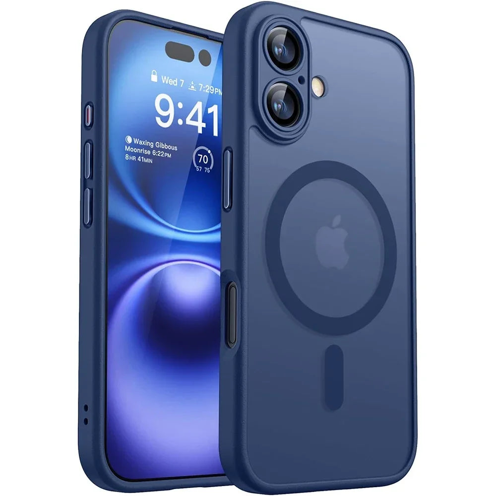 Case iPhone Magnetic Matte Translucent Armor MagSafe Compatible Shockproof Anti-Fingerprint Back To School 2026 Gift