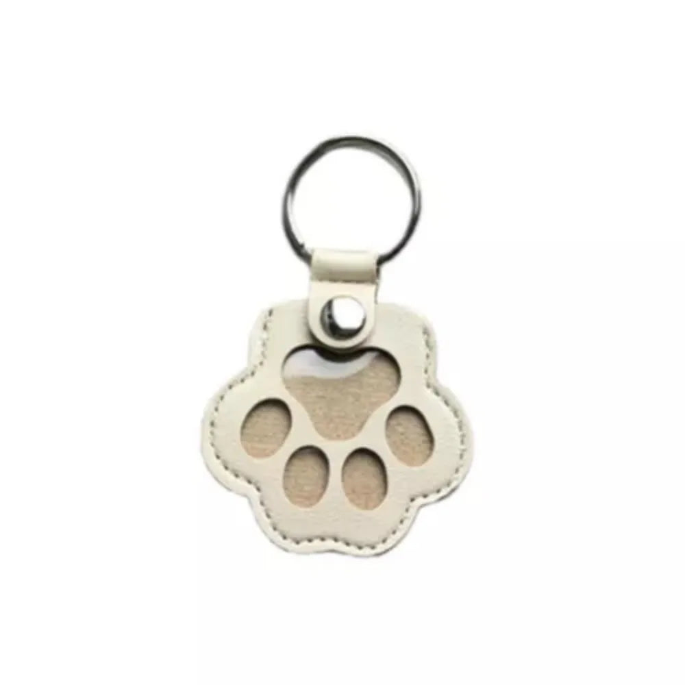 Hair Pet Keychain Paw Pendant PU Leather Hair Holder