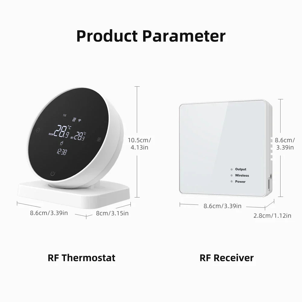Smart2025 Edition Thermostat WiFi Temperature Controller for Water and Gas Boilers Two Piece Voice Assistant Compatible Fall
