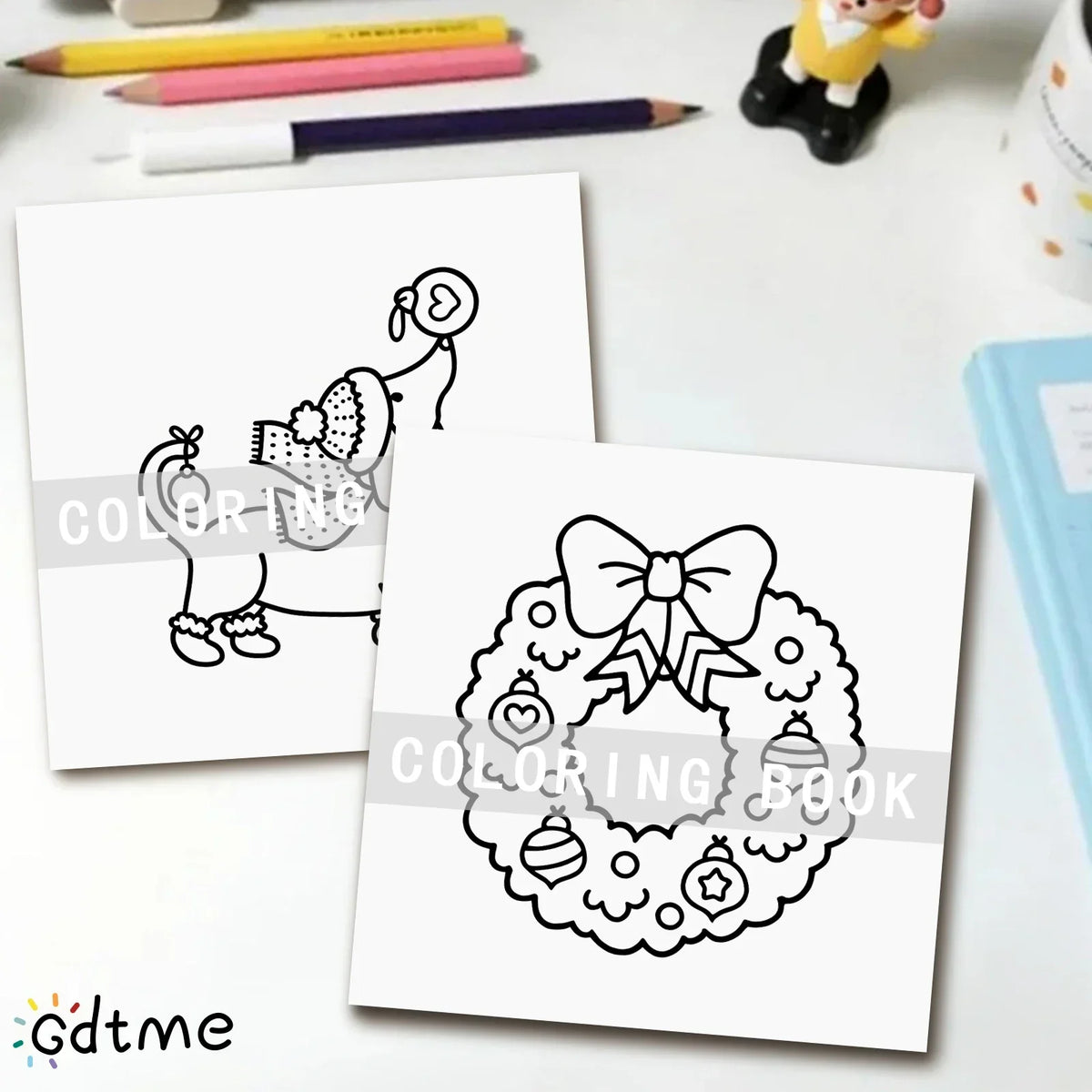 Coloring2025 Edition Book For Adults Cozy Christmas Theme Simple Relaxing Holiday Coloring Pages Gift Idea