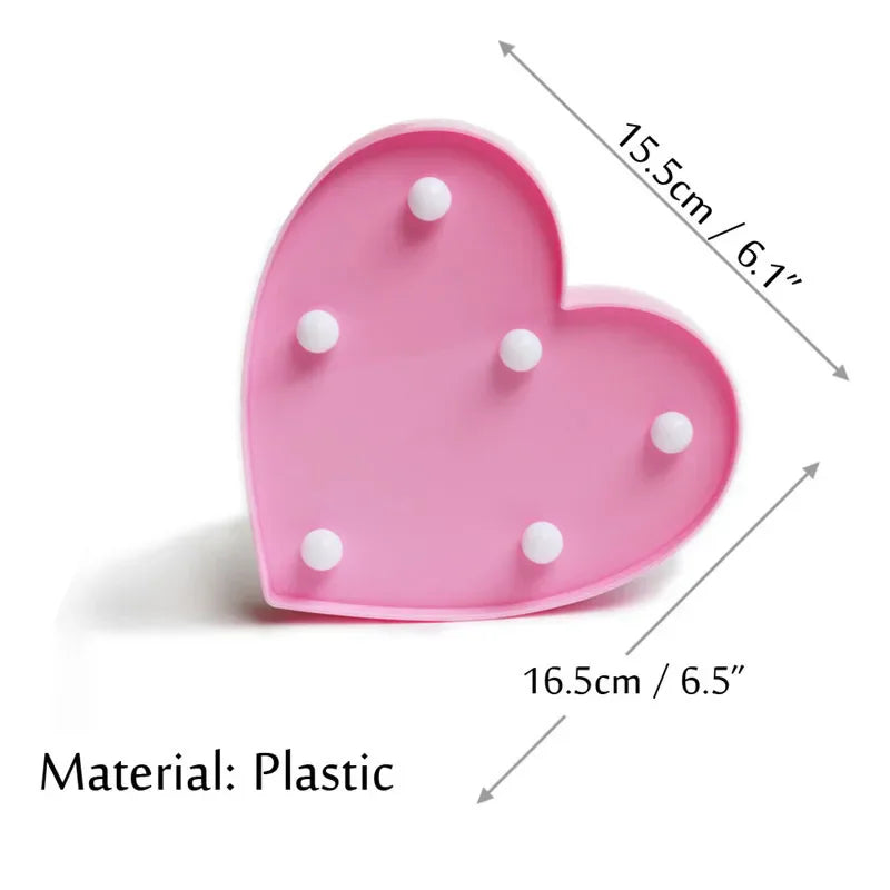 Romantic Heart LED Night Light - Warm White Lamp, An Elegant Valentine's Day Gift for Weddings & Household Décor