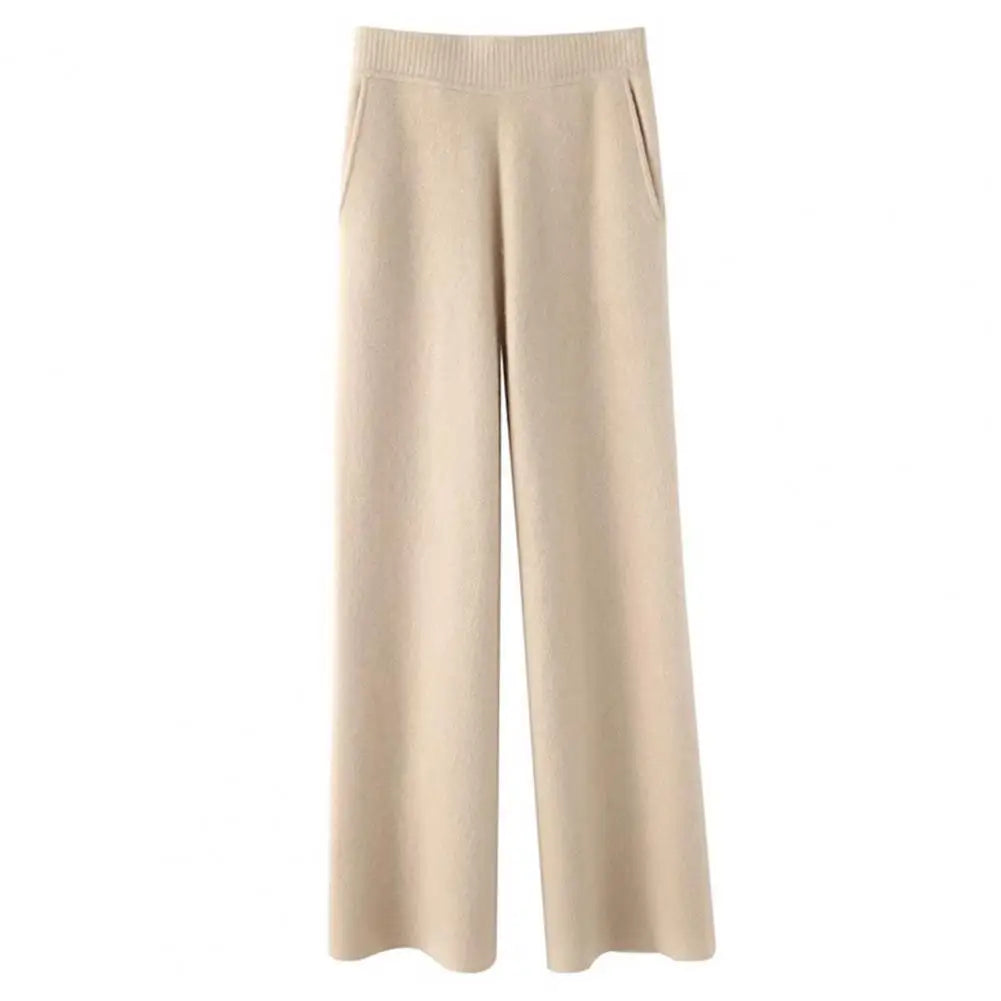 High Drape Waist Wide Leg Pants For Women Casual Loose Fit, Autumn Winter Trousers