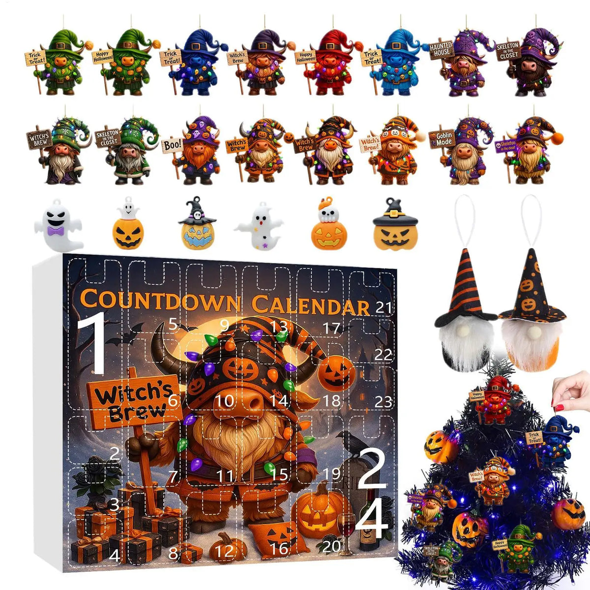2025 Edition – Halloween Plush Gnome Countdown Calendar