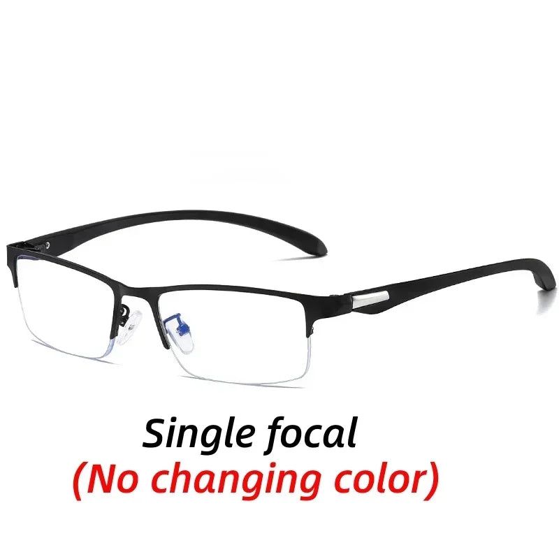 Glasses Reading Progressive Multifocal Photochromic Half Frame Fall 2026 Anti-Blue Light Far Sight Eyewear