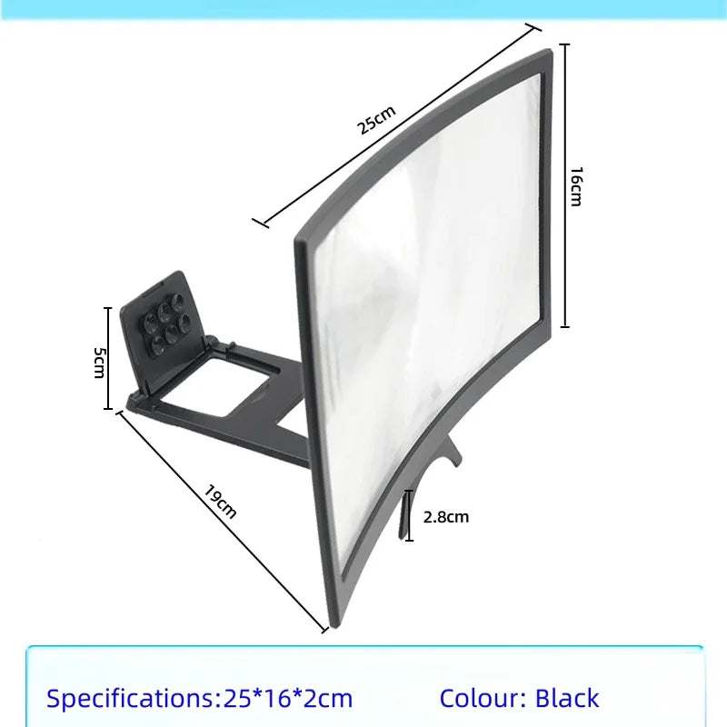 Screen Phone Magnifier 12 Inch Curved Desk Stand For Hands Free Video Viewing Back To School 2026 Ultra Clear
