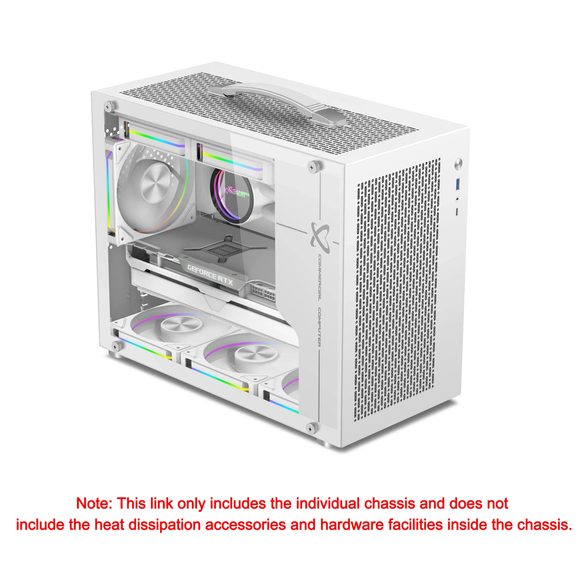 ITX Mini PC Case Transparent Side 240mm Water Cooling