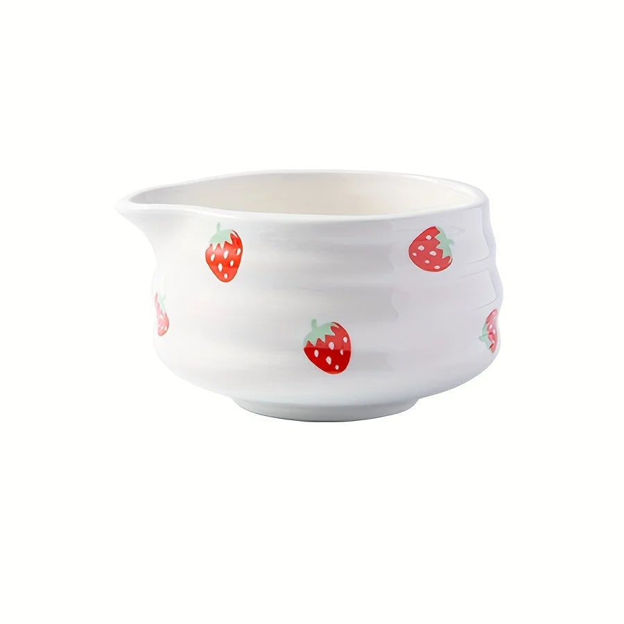 Matcha Bowl Kit Ceramic Strawberry Whisk Chasen Kit