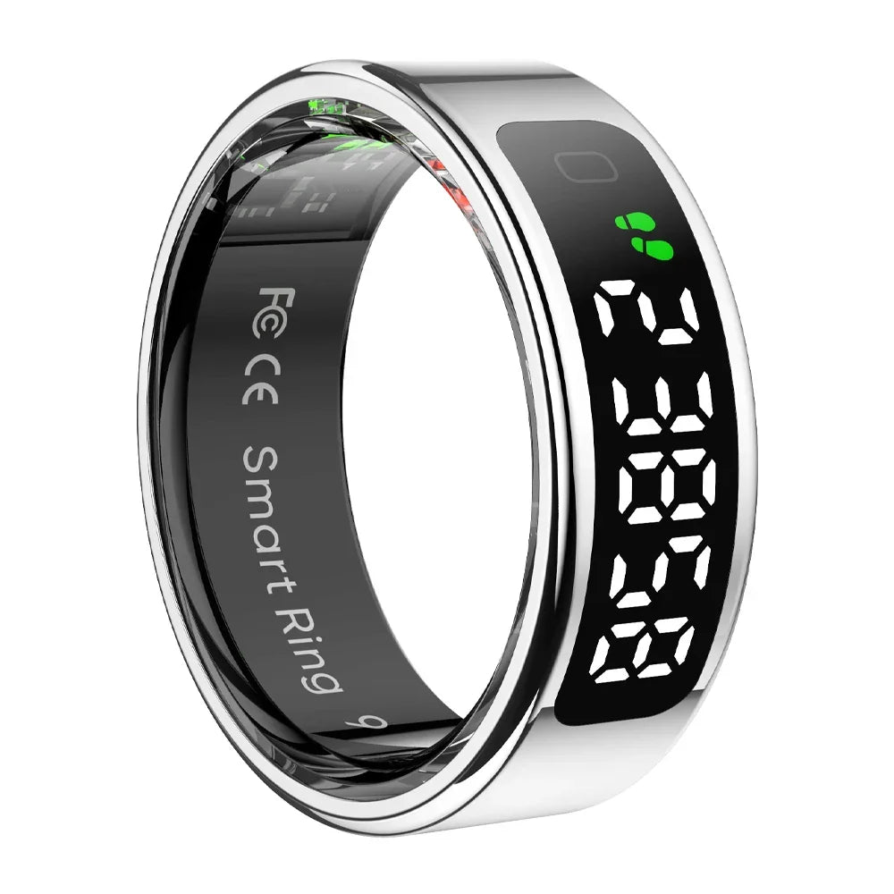 Smart Ring Health Monitor Wearable 5 ATM Water-Resistant Cordless Charging Fall 2025 Trend Gift