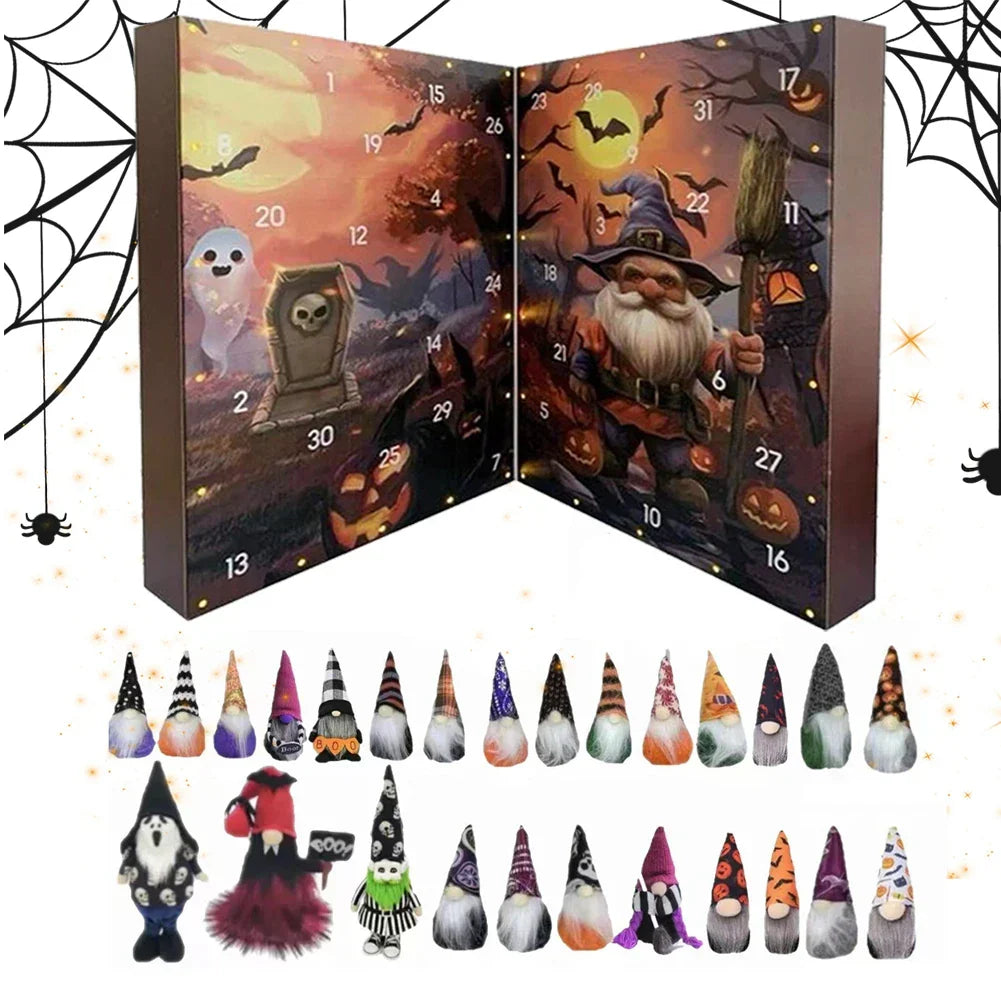 2025 Edition – Halloween Gnome Two-Panel Countdown Calendar