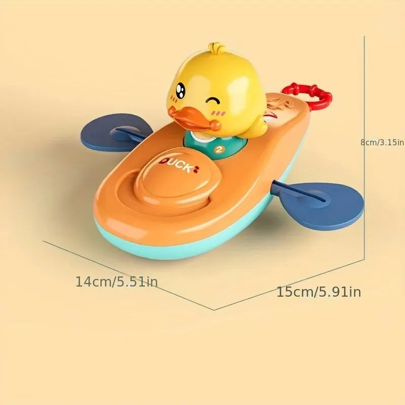 Pc 1 Little Yellow Duck Kayak Toy for Kids Bath Time Fun