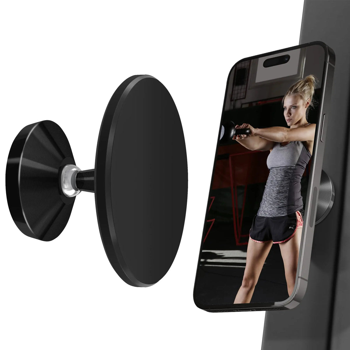 Gym Magnetic Phone Holder & Accessories - Hands-Free Workout Mount