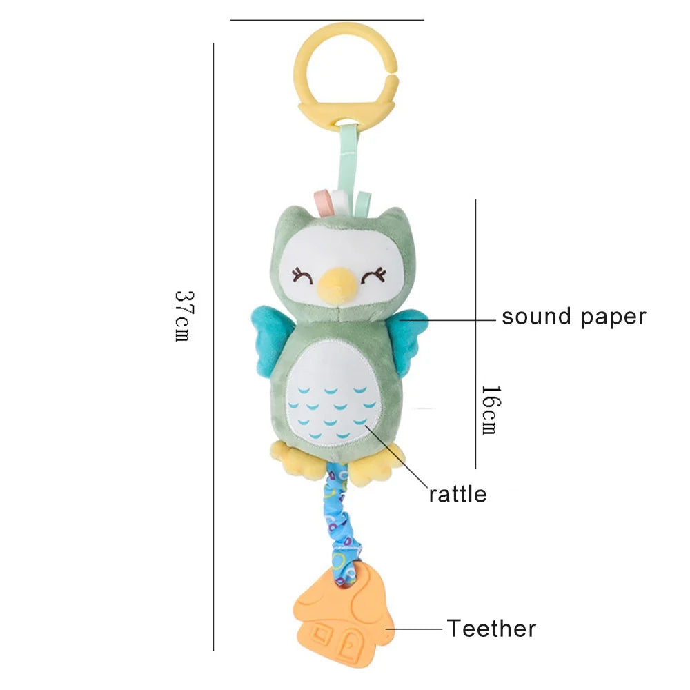Animal Rattle Newborn Sensory Toys Plush Travel Toy Kit