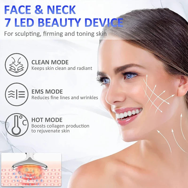 Lifting Face Massager EMS Neck And Face Device LED Photon Therapy Anti Wrinkle TikTok Viral Fall 2026 Gift