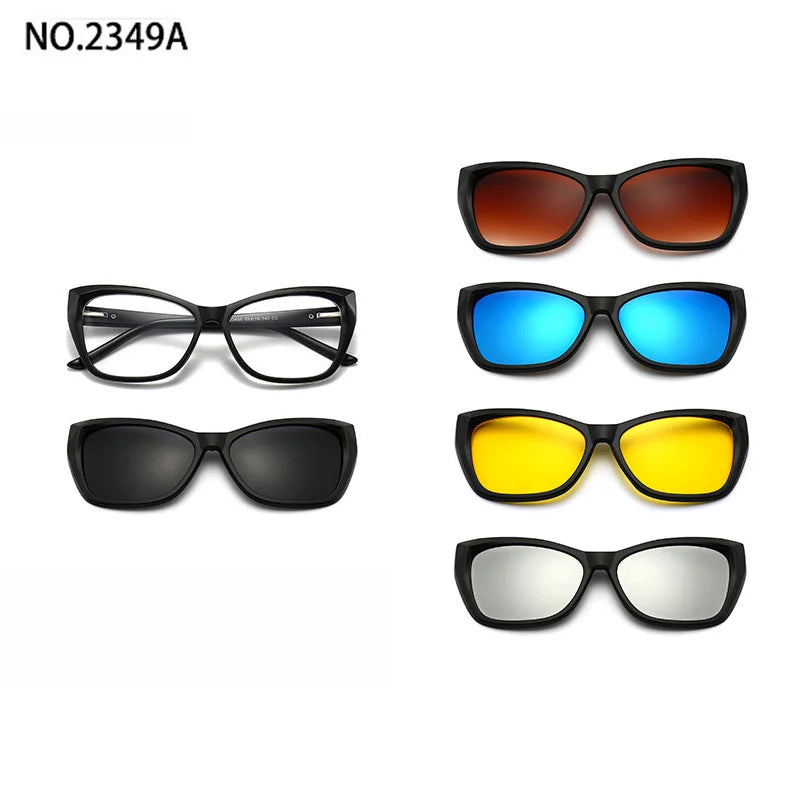 Magnetic Clip Sunglasses Interchangeable Lens Kit 5 Lenses Polarized Prescription Ready Summer 2026 Gift