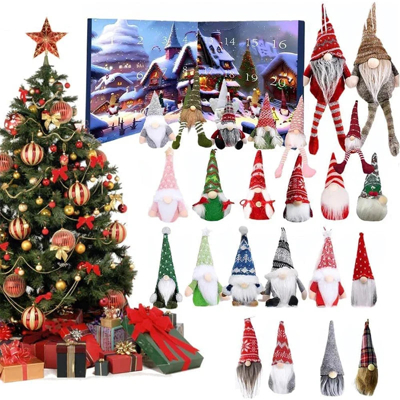 Christmas Decor 2025 – Plush Gnome Holiday Countdown Kit