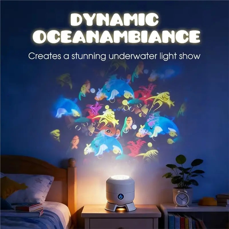 Night2026 Edition Light Projector Ocean Wave Rotating Lamp Kids Bedroom Decor Gift Idea Fall