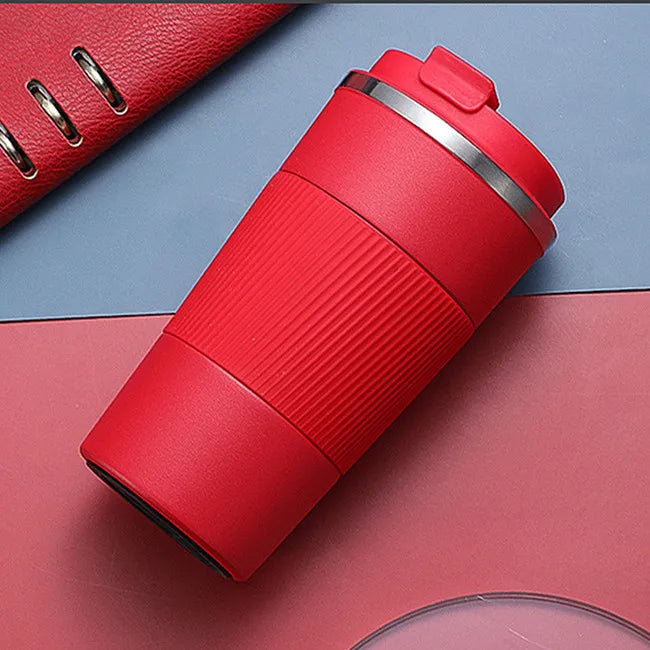 510ml Double Stainless Steel Coffee Thermos Mug - Leak-Proof Travel Flask, Anti-Slip Insulated Water Bottle, BPA Free