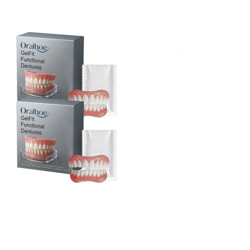 Safe, Simple Fit, Instant Smile Restoration 2026 – Plush Silicone Temporary Dentures Full Kit