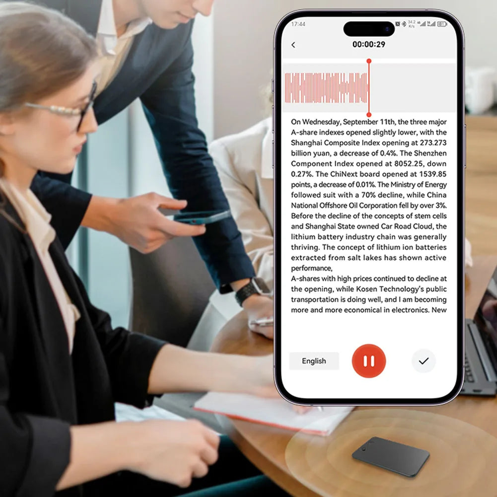 AI Voice Recorder 8GB 128GB Travel-Friendly Multilingual Translator