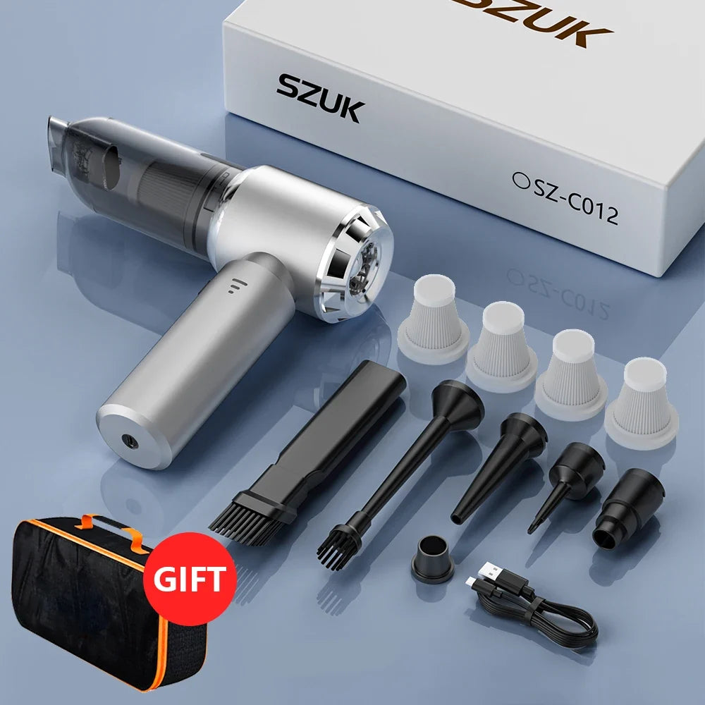 Car Vacuum Cleaner Cordless Mini Hand-Held Strong 6000mAh