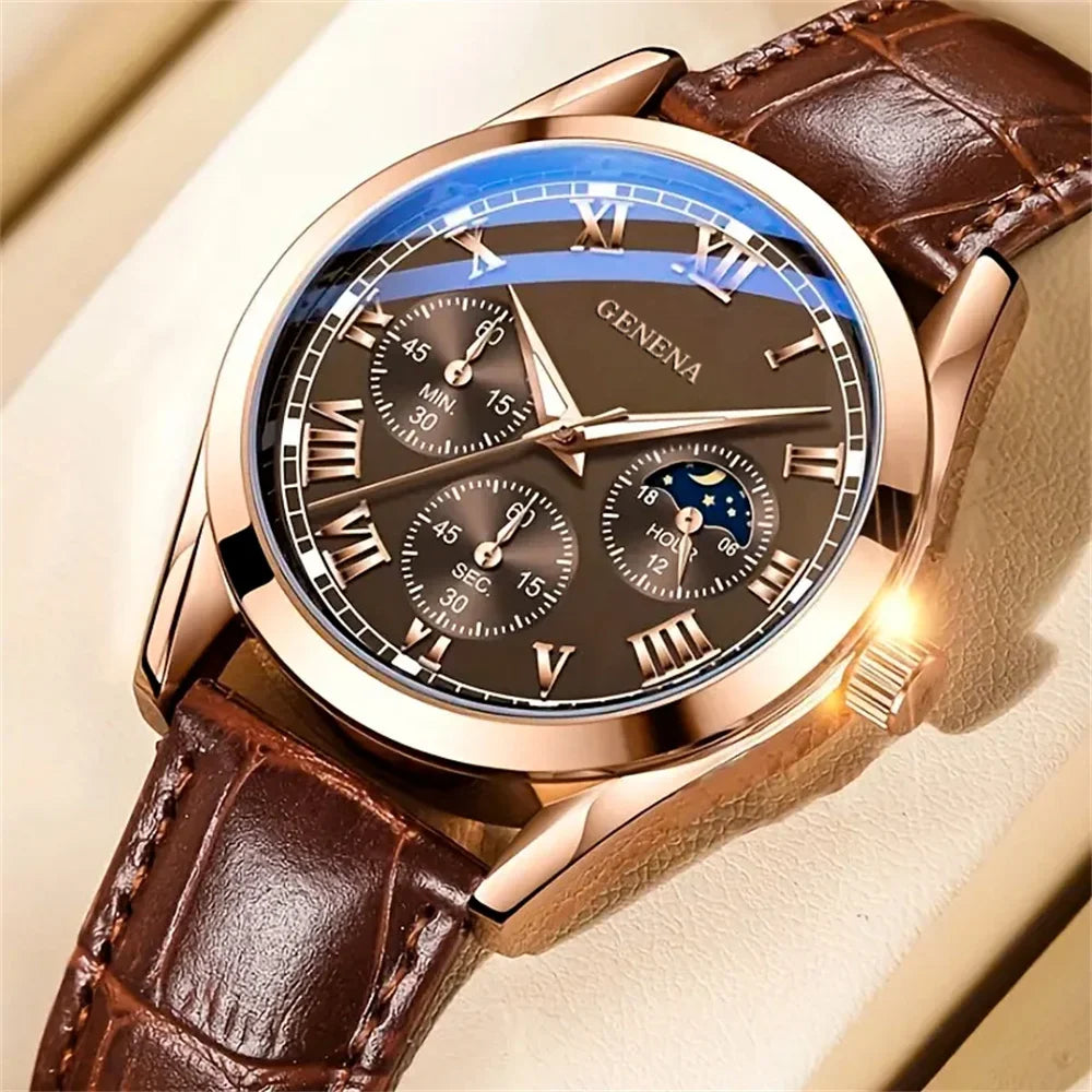 Watch Quartz Leather Strap Dress Casual Fall 2025 Business