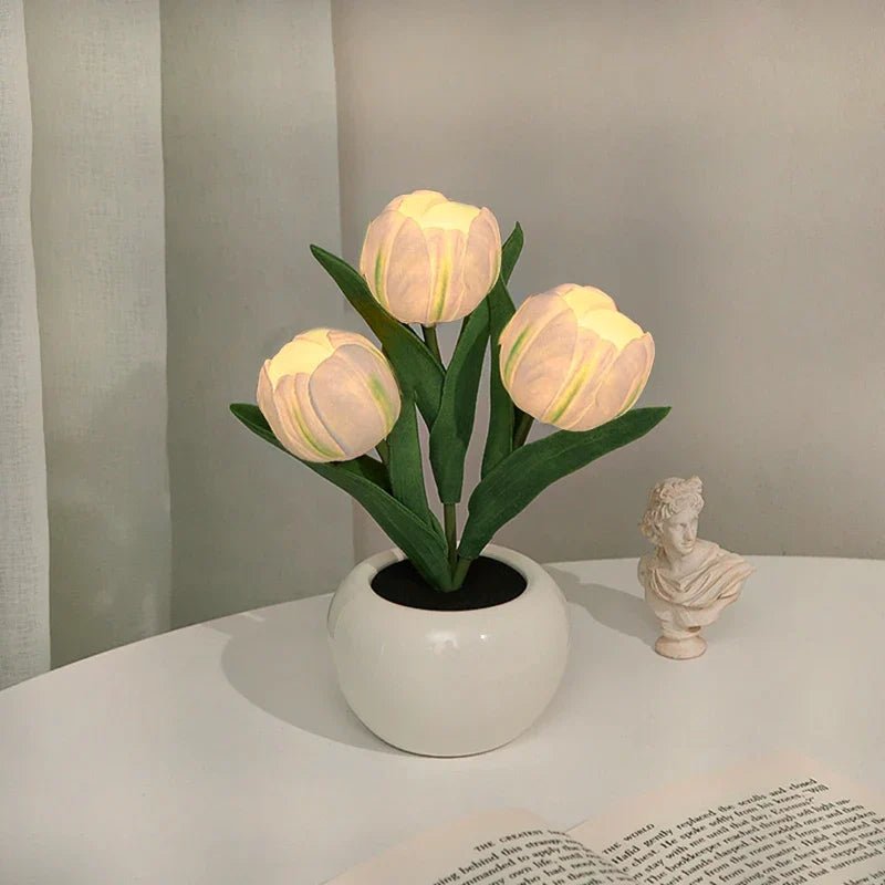 LED Night Light Tulip Table Lamp Romantic Ambient Flower Light Fall 2025 Household Decor Gift