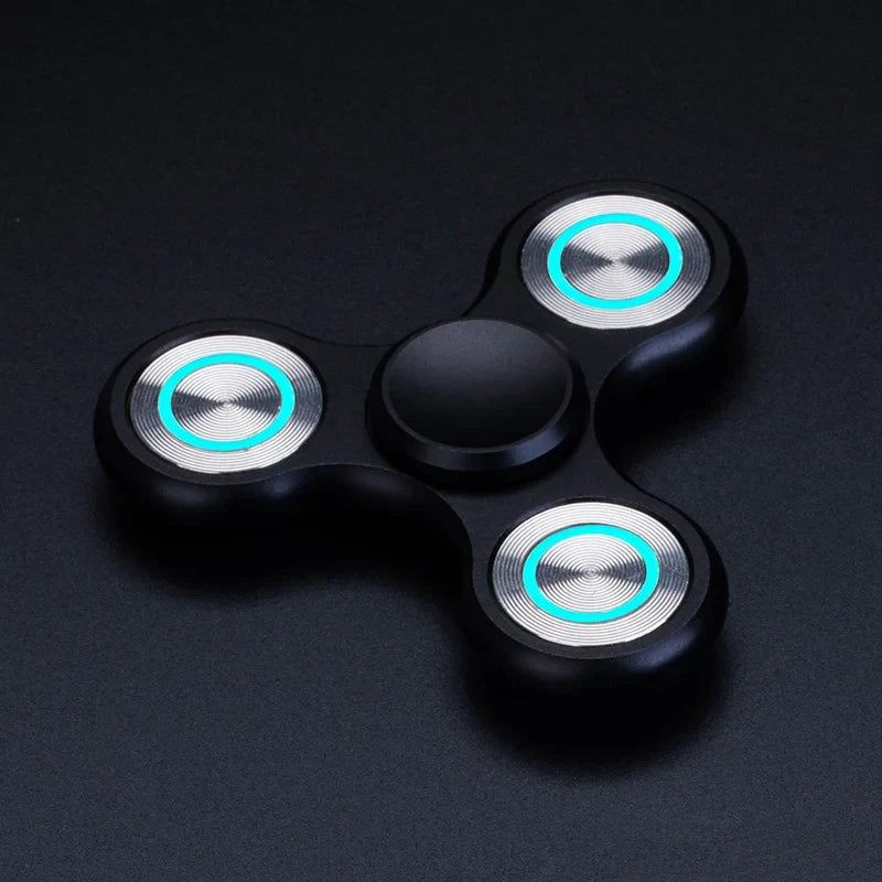 Spinner Fidget Luminous Metal Triangle EDC Desk Focus Toy