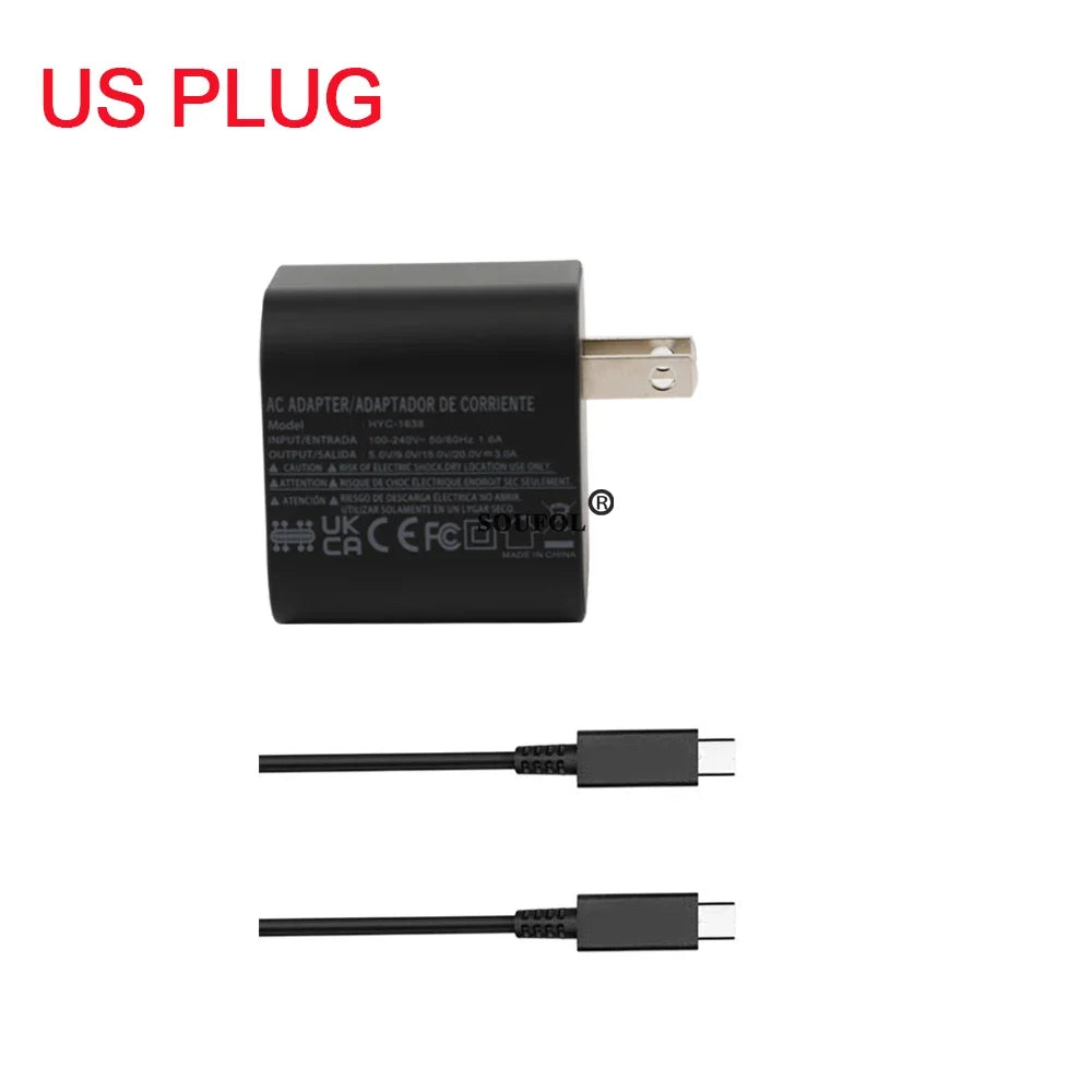 USB 60W C Fast Charger Cube With EU US UK Plugs For Switch2