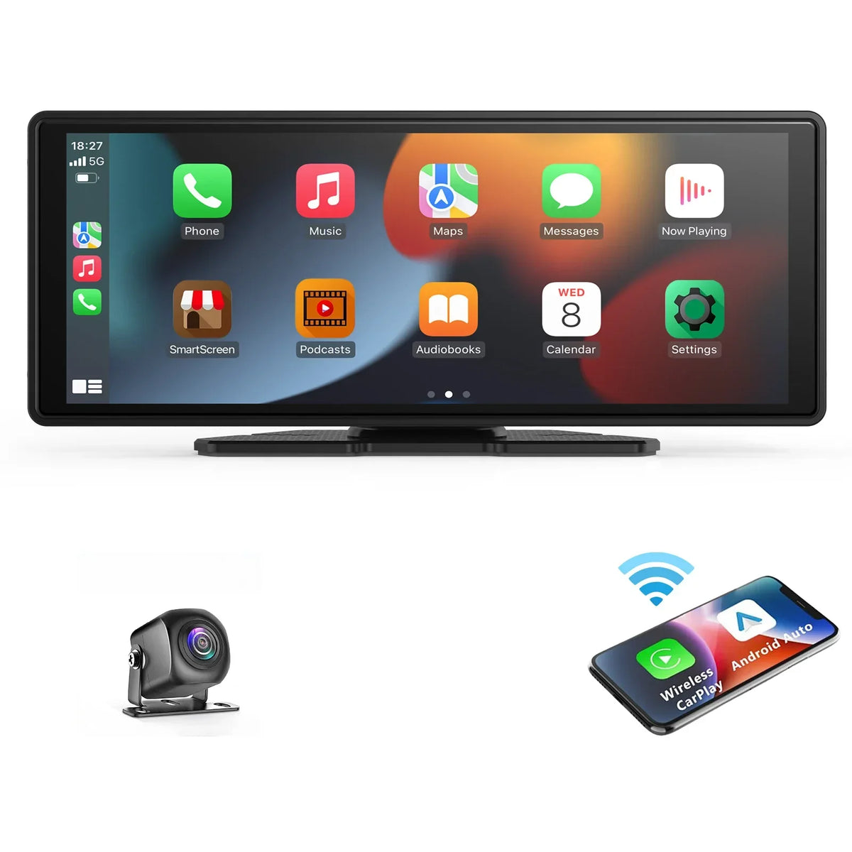 Car Stereo 10.26-Inch Universal Cordless CarPlay Android Auto Multimedia Player Fall 2025 Gift